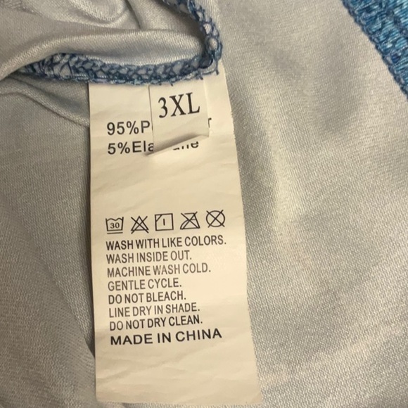 Blue Abstract Midi Dress - Picture 6 of 7